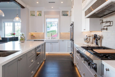 Inspiration for a transitional kitchen remodel in Orange County