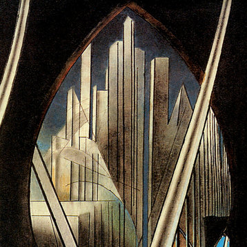 Brooklyn Bridge, 1922: Canvas Replica Framed Painting, Large