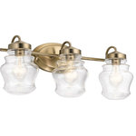 Kichler Lighting - Kichler Lighting 55039CLZ Janiel - Three Light Bath Vanity - The Janiel 24 inch 3 light vanity light with shaplJaniel Three Light B Classic Bronze Clear *UL Approved: YES Energy Star Qualified: YES ADA Certified: n/a  *Number of Lights: Lamp: 3-*Wattage:75w A19 bulb(s) *Bulb Included:No *Bulb Type:A19 *Finish Type:Classic Bronze