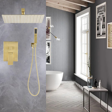 10 inch Shower Head Bathroom Luxury Rain Mixer Shower Complete Combo Set