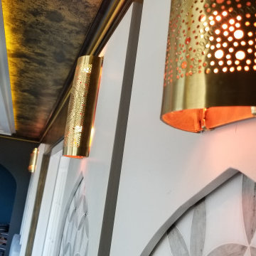 The Moroccan Room | Perforated Brass Lighting