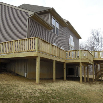 Treated Lumber 2-Tier Decks, Milford Ohio are