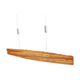 Zebrano wood - dimmable LED hanging lamp Malu