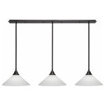 Toltec Lighting - Toltec Lighting 48-DG-4011 Stem - Three Light Linear Pendant - Warranty: 1 Year No. of Rods: 15 Assembly Required: Yes Canopy Included: Yes Shade Included: Yes Canopy Diameter: 5 x 48 x 2.5 Rod Length(s): 18.00Stem Three Light Linear Pendant Dark Granite *UL Approved: YES *Energy Star Qualified: n/a *ADA Certified: n/a *Number of Lights: Lamp: 3-*Wattage:150w Medium Base bulb(s) *Bulb Included:No *Bulb Type:Medium Base *Finish Type:Dark Granite