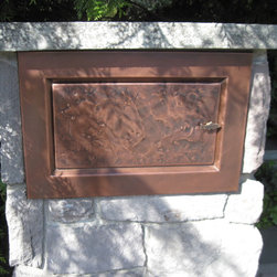 custom mailbox inset in stone post - Products