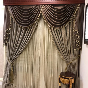 Curtains with sheer fabric