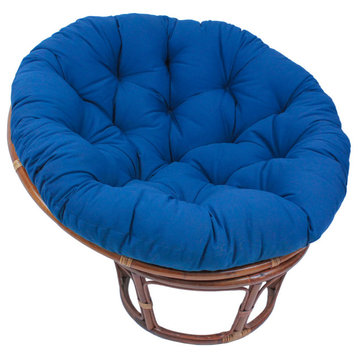 44" Solid Twill Papasan Cushion, Fits 42" Papasan Frame, Royal Blue