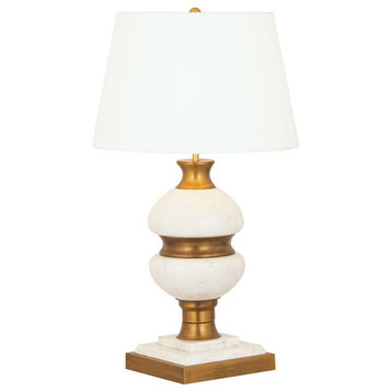 Elk Home Packer 1 Light Table Lamp, Natural Alabaster, Aged Brass