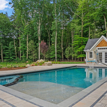 Simsbury, CT Rectangular Pool with Landscaper Clarke Landscapes
