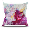 Iris Lehnhardt "Magenta" Pink Paint Throw Pillow, Outdoor, 26"x26"