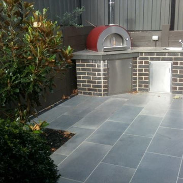 Pizza Oven in a backyard
