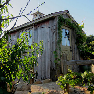 Salt Box Shed with Dutch Door and Cupola