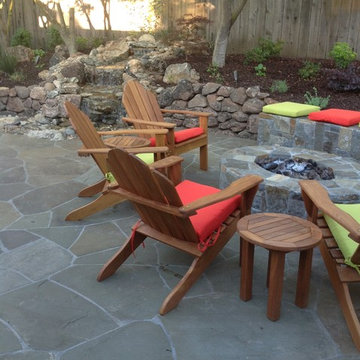 Walnut Creek Firepit and Pondless Waterfall