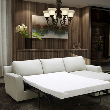 Lauren Sectional Sofa Sleeper | White