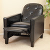 Miller Black Leather Recliner Chair