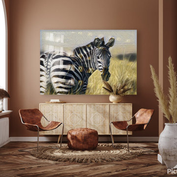 Beautiful Wildlife Zebra Painting