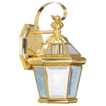 Livex Lighting - Georgetown Outdoor Wall Lantern, Polished Brass - Our Georgetown collection looks to add regal elegance to your home with a line of lighting that embodies classic design for those who only want the finest. Using the highest quality materials available, the Georgetown begins with solid brass so that each fixture not only looks fantastic, but provides a fit and finish that will last for years as well.