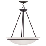 Livex Lighting - Livex Lighting 4826-07 Newburgh - Three Light Pendant - 4826-07_04_1k.jpgNewburgh Three Light Bronze White Alabast *UL Approved: YES Energy Star Qualified: n/a ADA Certified: n/a  *Number of Lights: Lamp: 3-*Wattage:100w Medium Base bulb(s) *Bulb Included:No *Bulb Type:Medium Base *Finish Type:Bronze