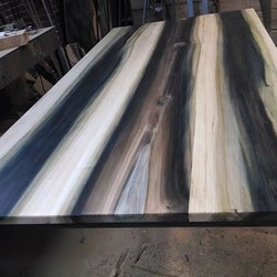 Tulip Poplar Dining Table with Angle Iron Base - Table Tops And Bases