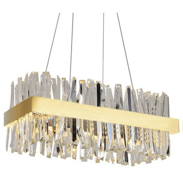 Sassello | Modern Design Rectangle Crystal Chandelier, Gold, 47.2''