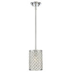 Trade Winds Lighting - Trade Winds Lighting 1-Light Pendant Light In Chrome - This 1-Light Pendant Light From Trade Winds Lighting Comes In A Chrome Finish. It Measures 40" High X 6" Long X 6" Wide. This Light Uses 1 Standard Bulb(S).  This light requires 1 , 60W Watt Bulbs (Not Included) UL Certified.