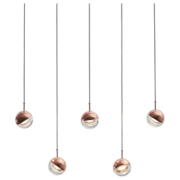 5-Light Dora Pendant, Copper