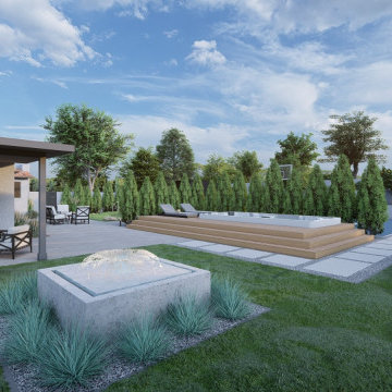 Complete Luxury Front & Backyard Design Concept