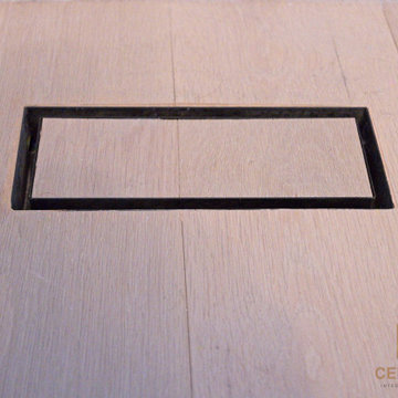 Flush Floor Vent with a Wood-Matched Insert | Downtown Toronto