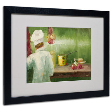 'Whats Cooking' Matted Framed Canvas Art by Rio