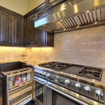 Chef's Range with pull out spice racks on sides