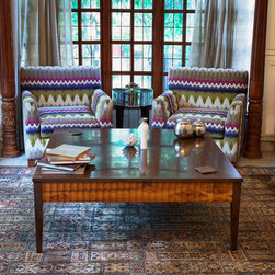 Metaphor | Coffee Table with Fluted Apron in 2-Tone Finish - Coffee Tables