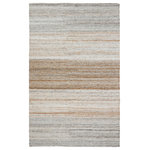 Kosas Home - Opal Beach Indoor Outdoor Handwoven Gray Multi Area Rug, 9x12 - Natural shades create a striped ombre effect to give this rug a modern appeal that complements any color scheme. Handwoven from polyester yarn, this rug transforms recycled plastic bottles into a durable rug that suits any indoor or outdoor space with ease. Versatile yet stylish, this sustainable rug enhances any setting with calming, natural colorways.