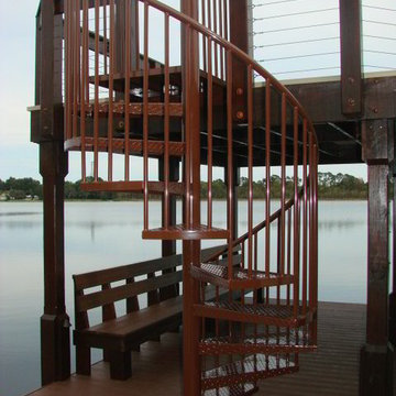 New Two Story Dock With Hip Roof Over a Boat Slip, Maitland FL.