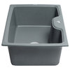 AB3520DI-T Titanium 35" Drop-In Single Bowl Granite Composite Kitchen Sink