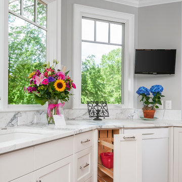 A New Bay Window addition makes a great functional kitchen with great views