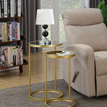 Gold Coast Julia Round Nesting Mirror End Tables