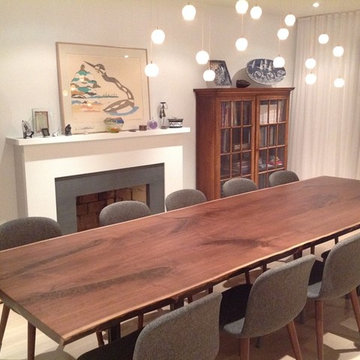 Salvaged Walnut Live Edge Dining Table