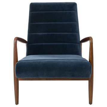 Safavieh Couture Willow Channel Arm Chair, Navy