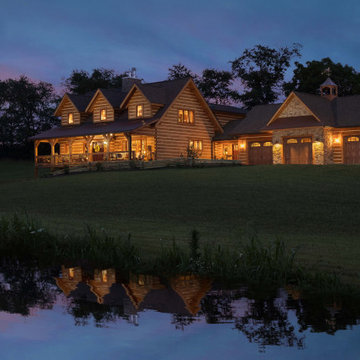Log Home: Modern-Day Farmhouse