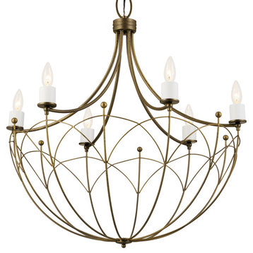 Kichler 52462 Topiary 6 Light 28"W Taper Candle Chandelier - Character Bronze