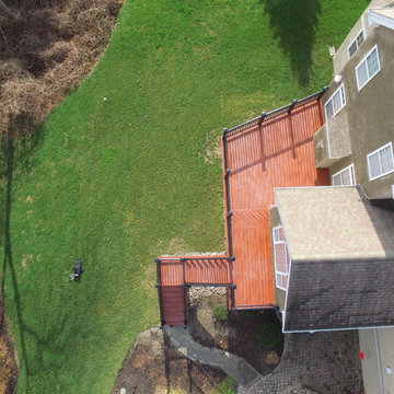 Zuri (Brazillia) Deck Extension with Timbertech Rails, Post & Beam Wraps & Light