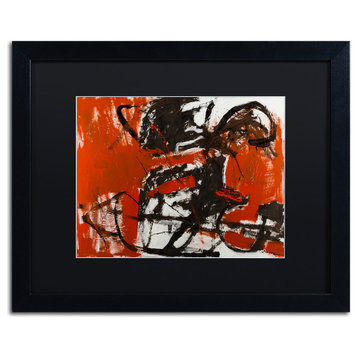 Joarez 'Black Horse' Framed Art, Black Frame, 16"x20", Black Matte