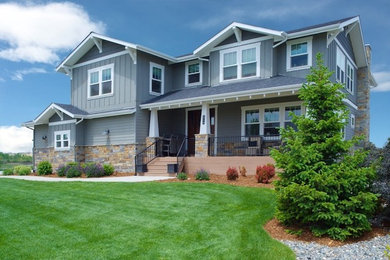 Transitional exterior home idea in Denver