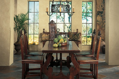 Inspiration for a rustic dining room remodel in Other