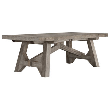 Italian Country Dining Table, Smoked Oak