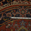Tribal Design Serapi Heriz Round, Hand-Knotted Oriental Rug