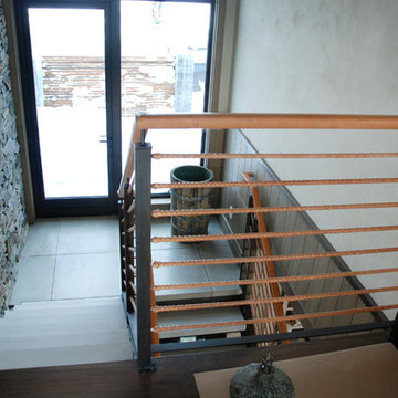 Leather Wrapped Stair Railings