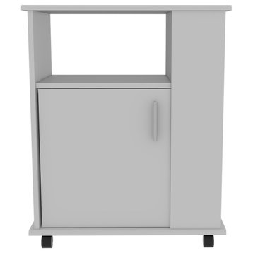 DEPOT E-SHOP Munich Microwave Cabinet Kitchen Cart, White
