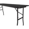 Correll 18"W x 96"D Melamine Top Folding Table in Black Granite