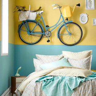 75 Beautiful Shabby Chic Style Yellow Bedroom Pictures